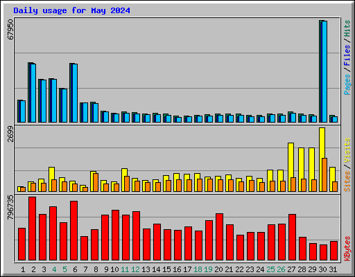 Daily usage for May 2024