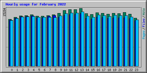 Hourly usage for February 2022