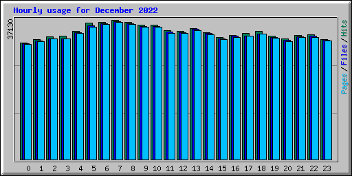 Hourly usage for December 2022